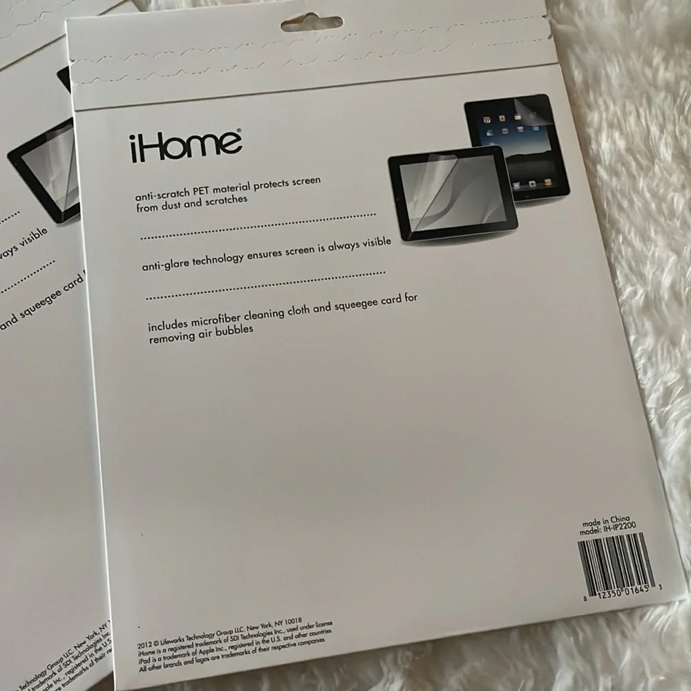 Two Anti-Scratch Screen Protectors for iPad